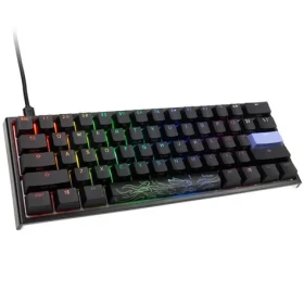 Ducky One 2 Pro Mini Gaming Tastatur Cherry MX-Blue čierna / herná klávesnica / podsvietená / drôtová USB-C / US (DKON2061ST-CUSPDAZT2)