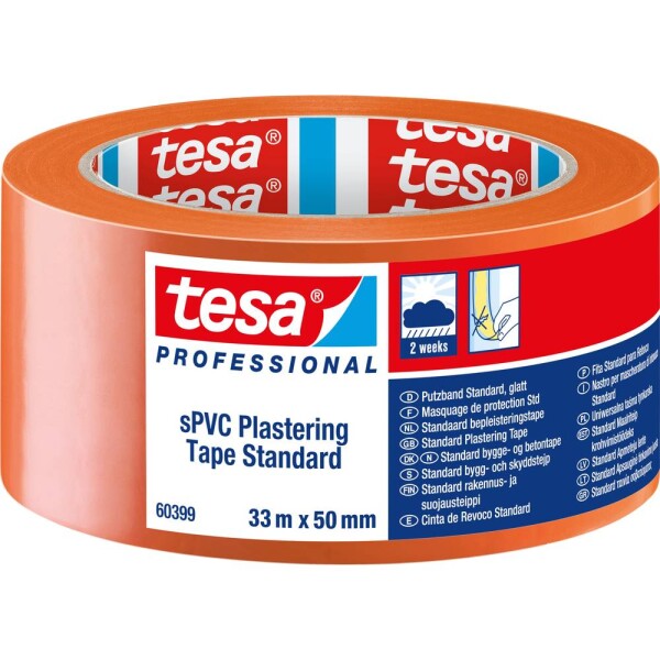 Tesa SPVC 60399-00001-01 Plastering tape tesa® Professional oranžová (d x š) 33 m x 50 mm 1 ks; 60399-00001-01