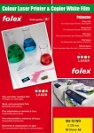 Folex BG-72 WO DIN A4 / Biela lesklá polysterová fólia pre obojstrannú tlač / laser / 50 ks (FO29729-125-44100)