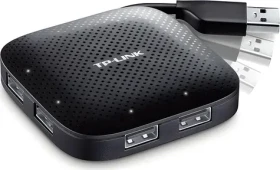 TP-LINK UH400 čierna / USB hub / 4X USB 3.0 / 5 Gbps / bez adaptéra