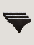 Dámske tangá 3-PACK LOGO WAISTBAND THONGS UW0UW028290R7 čierna Tommy Hilfiger