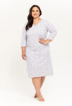 Dámska nočná košeľa Taro Ariella 3258 3/4 2XL-4XL Z25 bílé květy