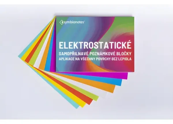 Symbio Symbionotes červené / Elektrostatický poznámkový bloček / 70x100 mm / 100 listov