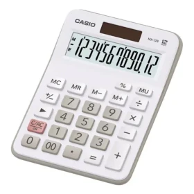 CASIO MX 12 B WE bielo-šedá / Kalkulačka / duálne napájanie (MX 12 B WE)