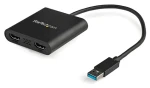 StarTech adaptér USB-A na HDMI čierna / 4K 3840×2160 / 2kanálový zvuk / 0,25m (USB32HD2)