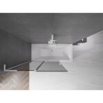 MEXEN/S - Velar L dvojkrídlová posuvná vaňová zástena 120 x 150, grafit, biela 896-120-003-41-20