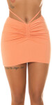 Sexy Koucla Highwaist Miniskirt ruched apricot L