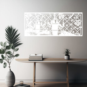 Veselá Stena Samolepka Vinná réva Farba: biela, Veľkosť: 60 x 23 cm