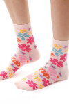 Dámske vzorované ponožky 099 světle růžová 38-40