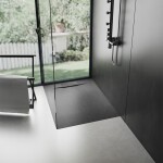 REA - Sprchová vanička Bazalt Black 90x90 REA-K3307