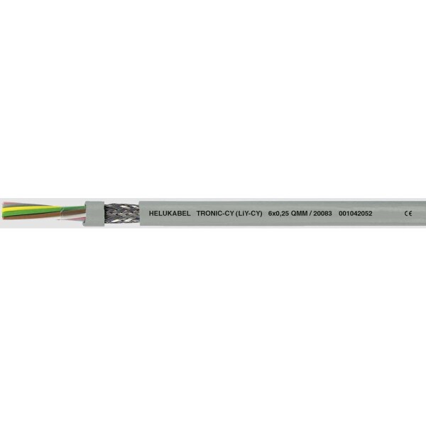 HELU 20031-500 dátový kábel LiYCY 4 x 0.25 mm² sivá 500 m; 20031-500