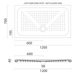 GSI - Keramická sprchová vanička, obdĺžnik 120x70x4cm, biela ExtraGlaze 47120711