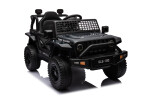 Mamido Mamido Elektrické autíčko OFFROAD čierne 12V Vysoký podvozok, široké sedadlo, Odpružené nápravy, 2,4 GHz Diaľkové ovládanie LED svetlá