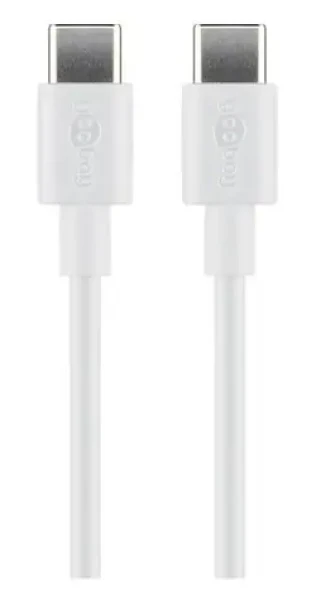 Goobay USB-C biela / Nabíjací a dátový kábel / 2 m (51244)
