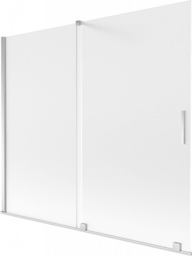 MEXEN/S - Velar dvojkrídlová posuvná vaňová zástena 180 x 150, dekor, chróm 896-180-000-31-01