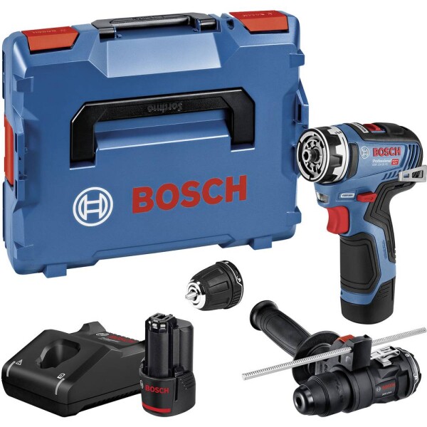 Bosch Professional GSR 12V-35 FC aku vŕtací skrutkovač 12 V Li-Ion akumulátor, 06019H3009, bez kefiek, + 2. akumulátor, vr. nabíjačky, + púzdro; 06019H3009