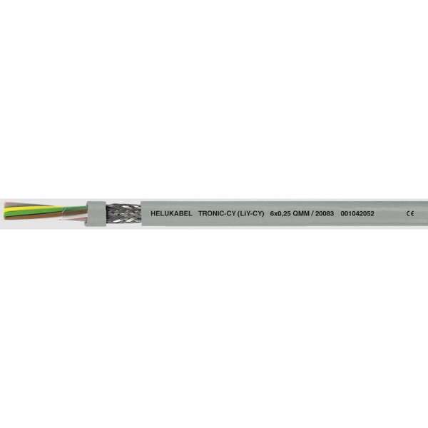 HELU 20005-500 dátový kábel LiYCY 6 x 0.14 mm² sivá 500 m; 20005-500