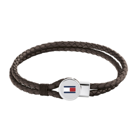 Tommy Hilfiger Moderný kožený náramok v hnedej farbe 2790655
