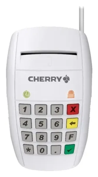 Cherry SMART Terminal ST-2100 biela / Čítačka čipových kariet / USB / PIN pad 16 kláves / CCID (ST-2100UG)