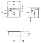 VILLEROY & BOCH VILLEROY & BOCH - Keramický drez Villeroy &amp; Boch Subway Style 60 S, 336A01TR, Timber 336A01TR