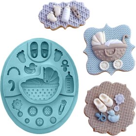 Silkonová formička kočík 14,5x11,5 cm - Cakesicq - Cakesicq