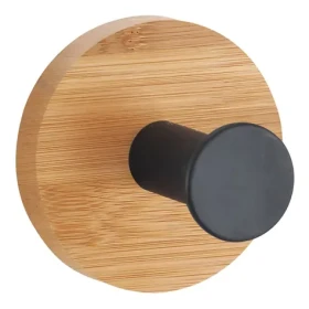 MSV YONO samolepiaci háčik čierny / bambus / oceľ / 48 x 36 mm (3700703918875)