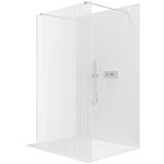 CERANO - Sprchová zástena Walk-in Onyx Duo Ľ/P - 8 mm - hranatá vzpera - chróm, ryhované sklo - 60x200 CER-8050BD1925