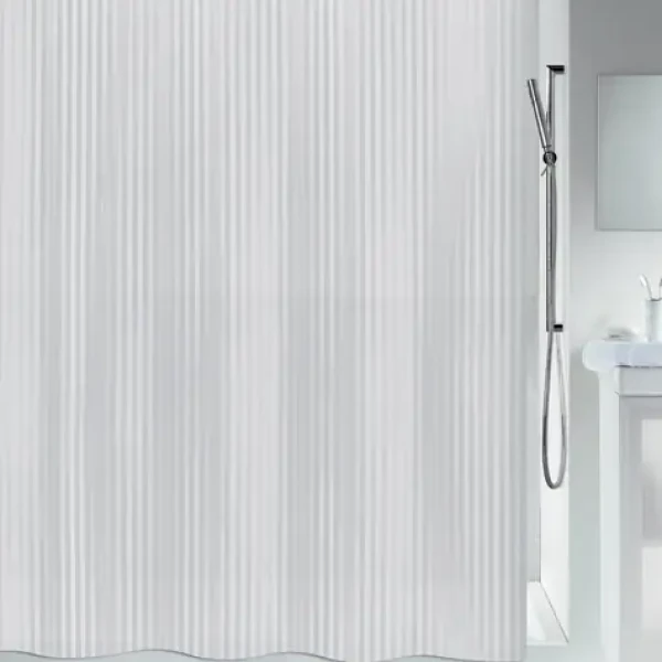 Spirella TWILL sprchový záves 120 x 200 cm biely / PEVA (7610583058430)