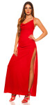 Sexy KouClaMaxi evening gown with WOW!back cutout black Einheitsgroesse