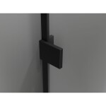 MEXEN/S - Lunar L Sprchová zástena WALK-IN ľavá 100 x 200, transparent 8 mm, čierna 830L-100-000-70-00-L