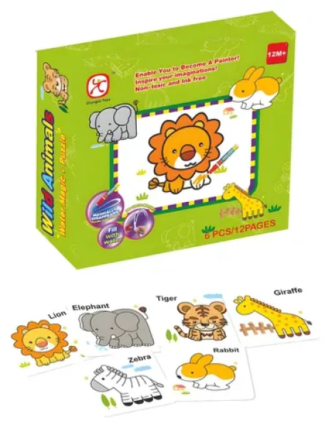 MAC TOYS Vyfarbovacie puzzle Zvieratká