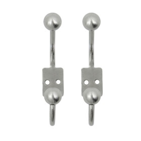 House Doctor Kovový háčik Ball Silver Finish – set 2 ks