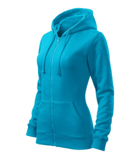 Trendy mikina na zips tyrkysová XS
