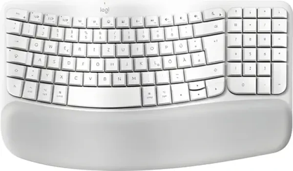 Logitech Wave Keys pre Mac off-white / Ergonomická klávesnica / DE layout / Bluetooth (920-012404)