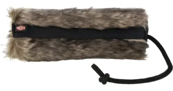 TRIXIE Aportovacia hračka pre psov imitácia srsti králika čierna / Plyš/polyester / 6x20 cm (TX-32195)
