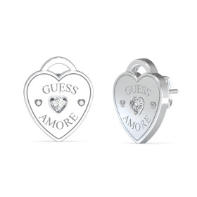 Guess Srdiečkové náušnice z ocele Guess Amore JUBE05058JWRHT/U