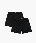 Boxerky Atlantic 2MBX-058 A'2 S-2XL černo-černá L