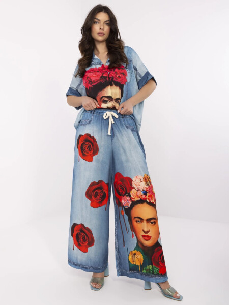 Nohavice DHJ SP 19183 5.78 modrá jedna velikost