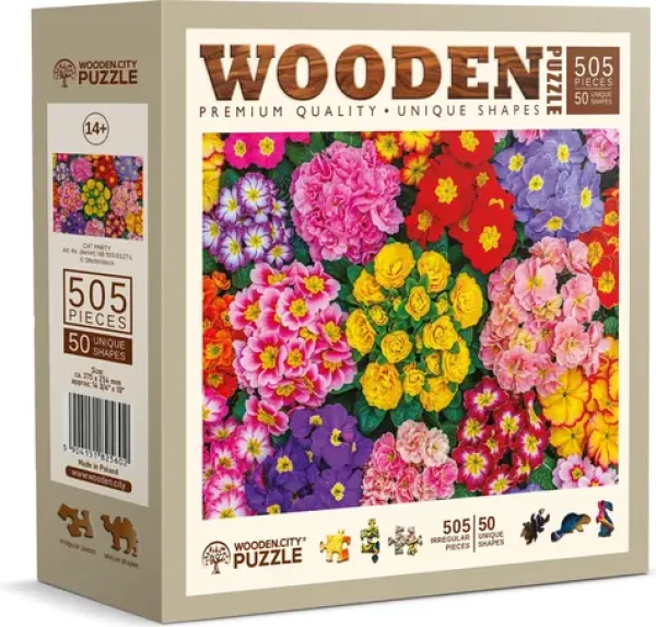 Wooden City Drevené puzzle Kvitnúce kvety 505 dielikov