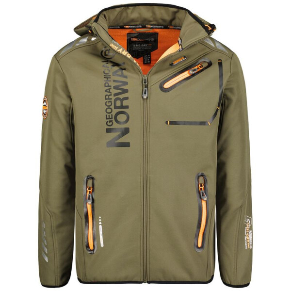 Geographical Norway Softshellová bunda Royaute DB 068 M WY1996H/GN-Kaki / Orange pánska L