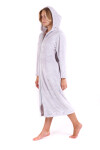 Dámsky župan Siena s kapucňou na zips 3656 Light Grey - Vestis L