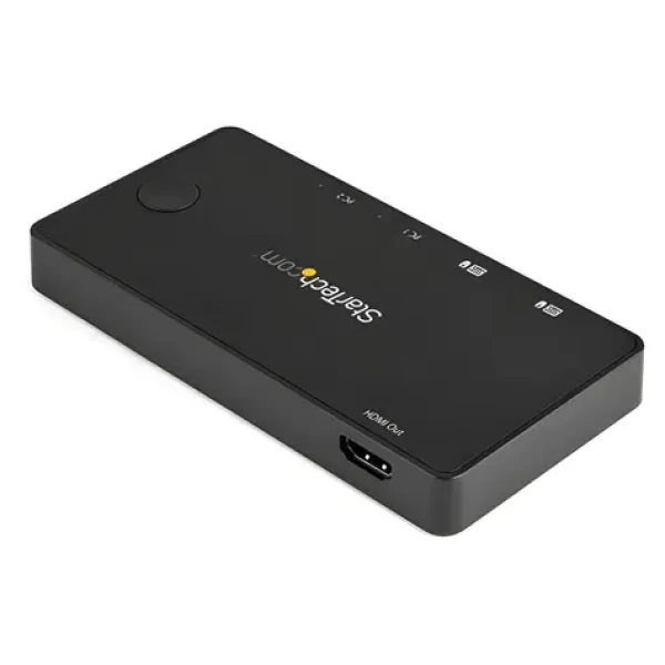 StarTech 2-portový USB-C KVM prepínač / KVM prepínač / HDMI 2.0 / 4K 60Hz / USB-C hybrid (SV211HDUC)