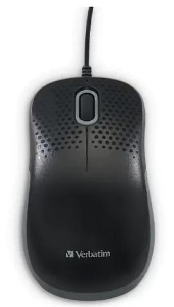 Verbatim 49024 Tichá optická myš čierna / drôtová / 1000DPI / USB-A / kábel 1.5m (49024)