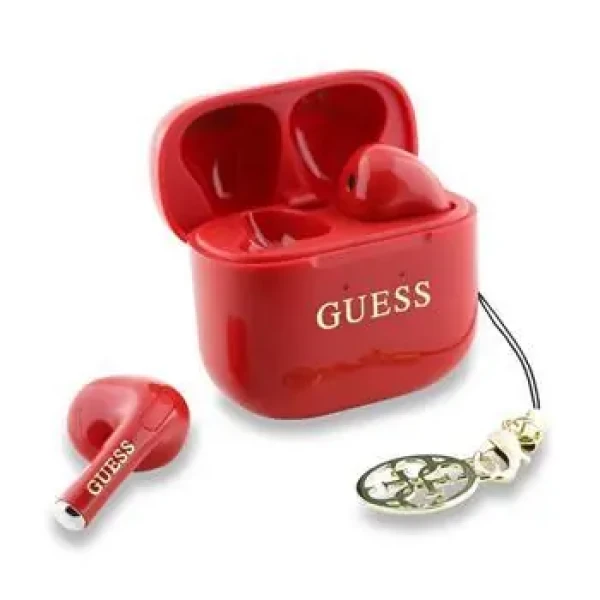 Guess Classic Logo Charm TWS Bezdrôtové Slúchadlá Red (57983126264)