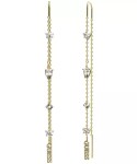 Guess Pozlátené visiace náušnice s kryštálmi Wonderlights JUBE04412JWYGT/U