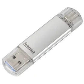 HAMA C-Laeta 16 GB strieborná / Flash disk / USB-A USB-C 3.1 / čítanie: až 70 MB/s (124161)