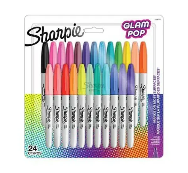 Sharpie Fine Popisovač permanentný Glam Pop / okrúhly hrot F / 24ks (2198779)
