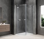 POLYSAN - GLOBE CHROME štvrťkruhová sprchová zástena 800x900, číre sklo, ľavá GB2890LC