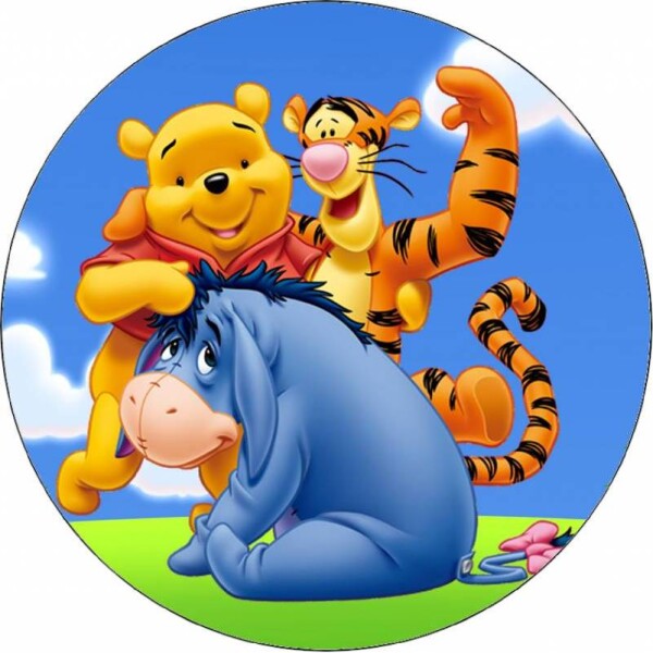 Jedlý papier Medveď Pú, tiger a osličok 19,5 cm - Pictu Hap - Pictu Hap