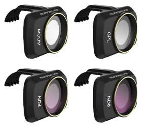 Sunnylife MM-FI9257 / Sada filtrov pre dron / CPL / ND4 / ND8 / UV / DJI Mini 2, Mini 2 SE (MM-FI9257)